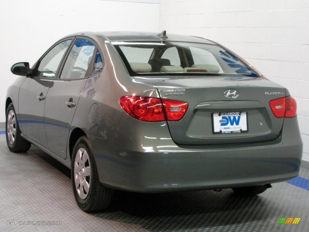 2009 Elantra GLS Sedan - Carbon Gray / Beige photo #3