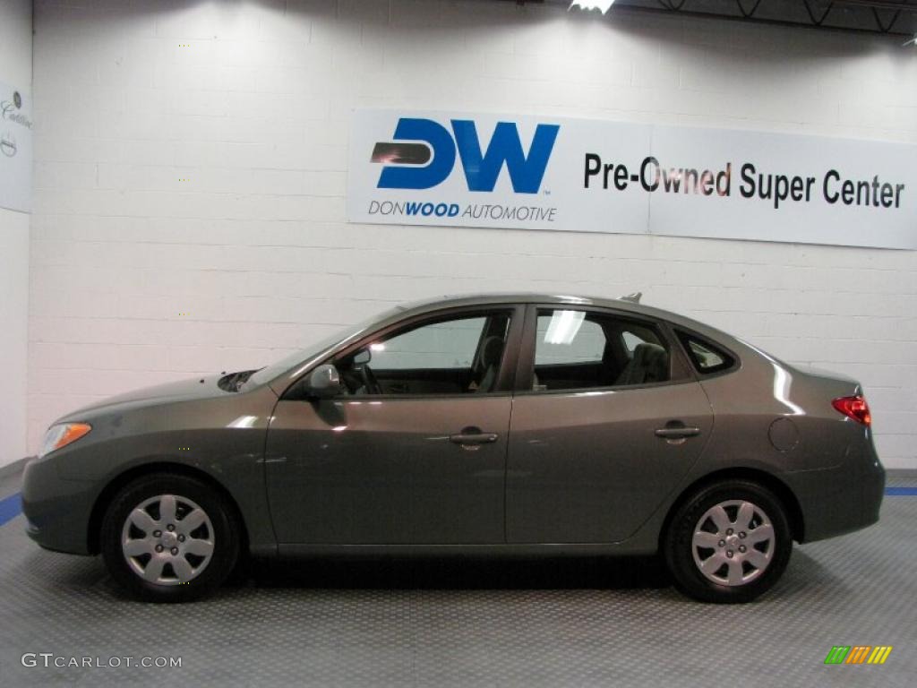 2009 Elantra GLS Sedan - Carbon Gray / Beige photo #5