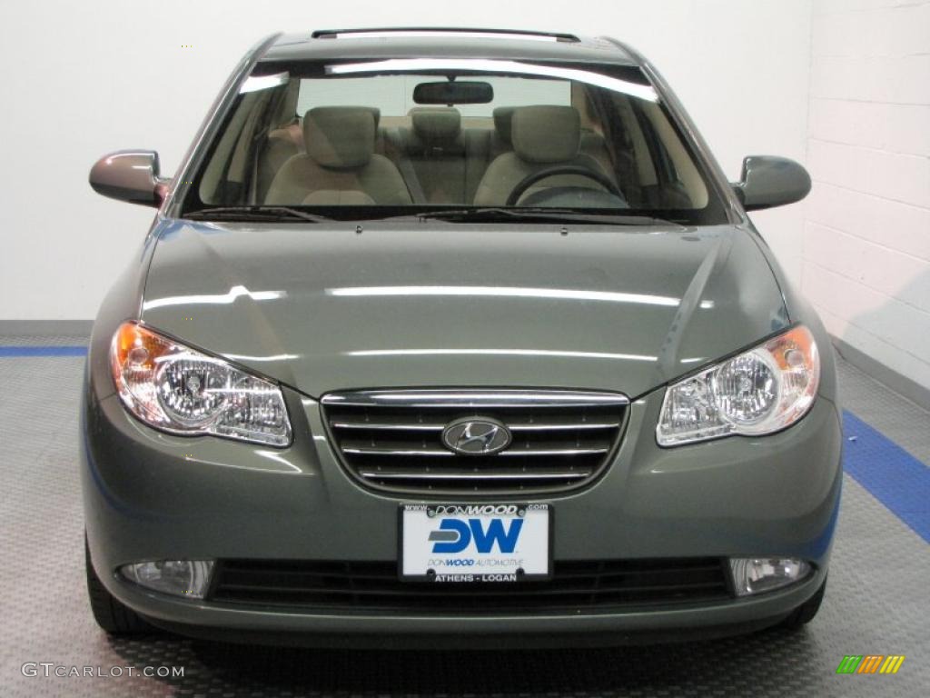 2009 Elantra GLS Sedan - Carbon Gray / Beige photo #7