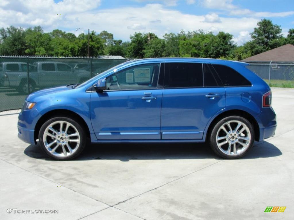 2010 Edge Sport - Sport Blue Metallic / Sport Black Leather/Grey Alcantara photo #6