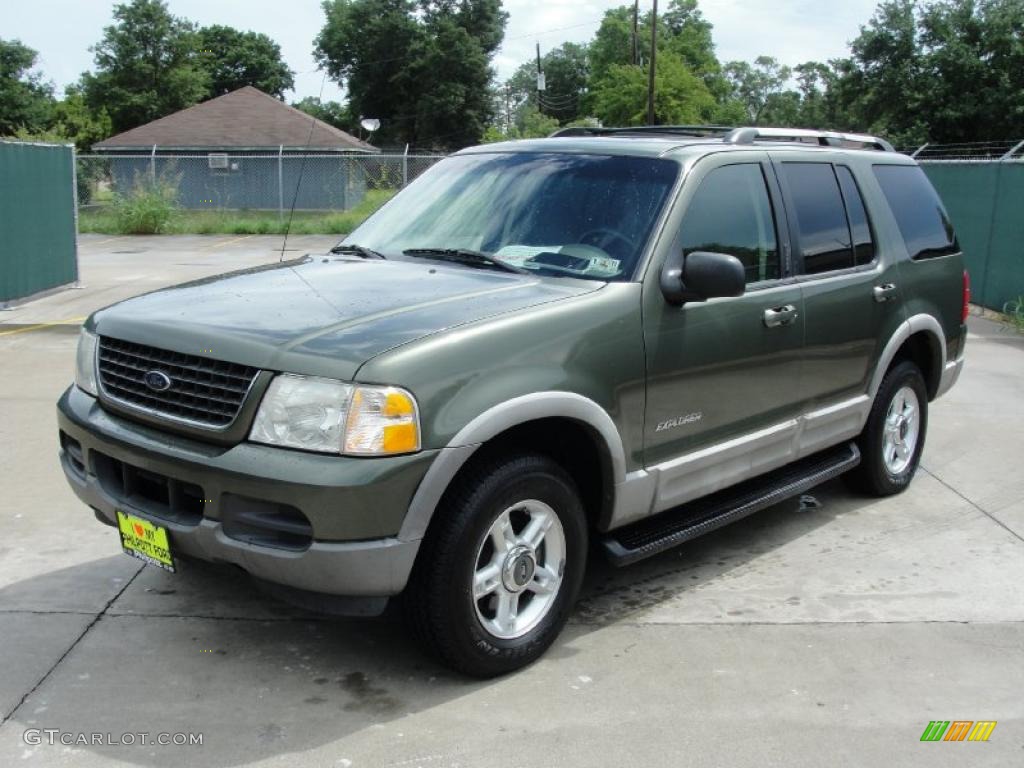 2002 Explorer XLT 4x4 - Estate Green Metallic / Medium Parchment photo #7