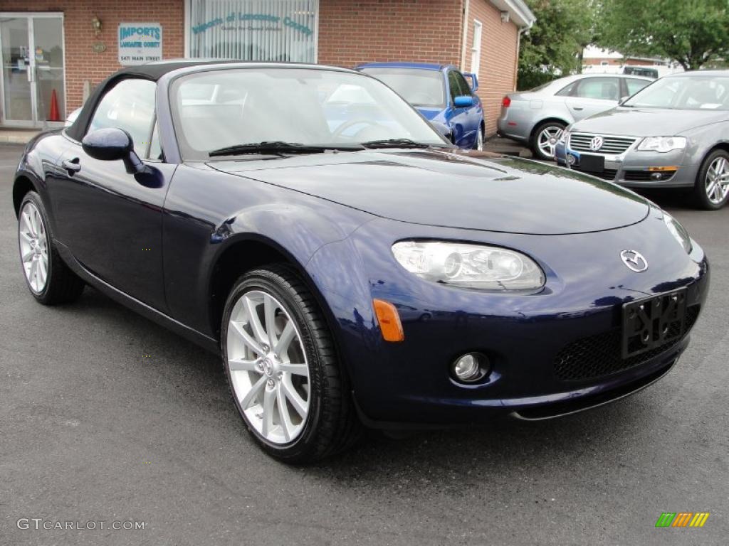 2008 MX-5 Miata Touring Roadster - Stormy Blue Mica / Black photo #1