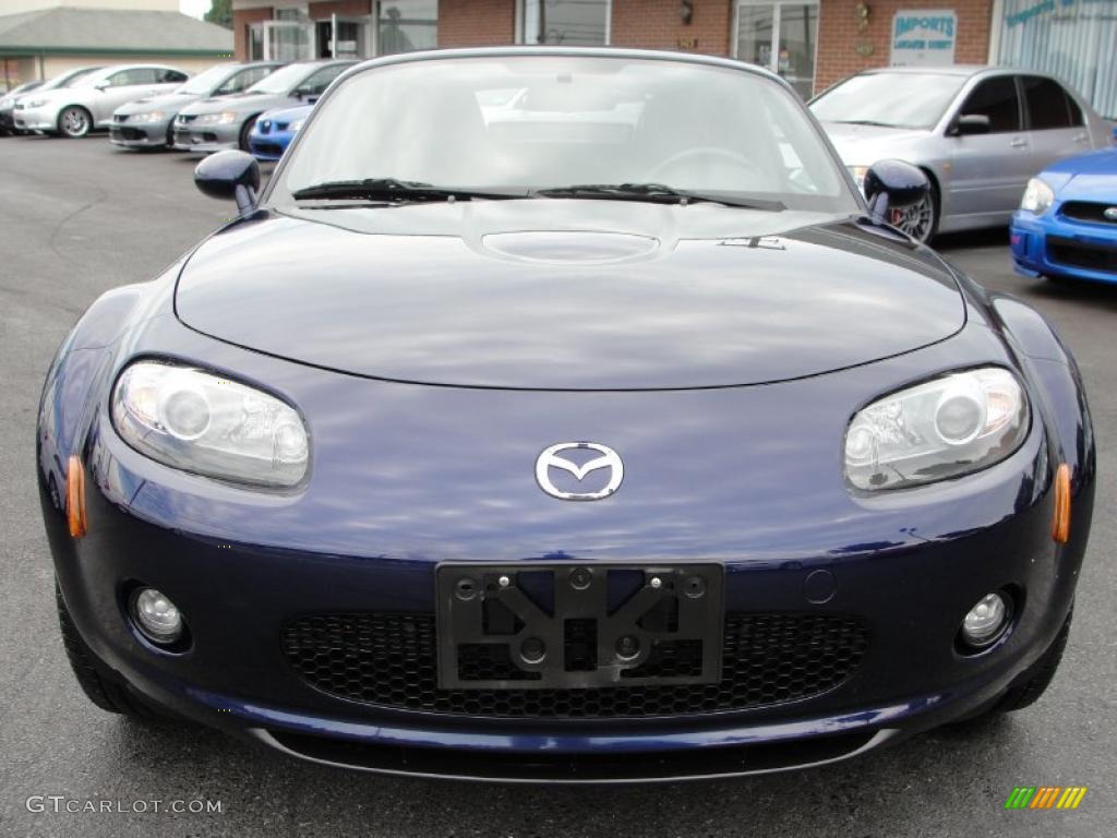 2008 MX-5 Miata Touring Roadster - Stormy Blue Mica / Black photo #2