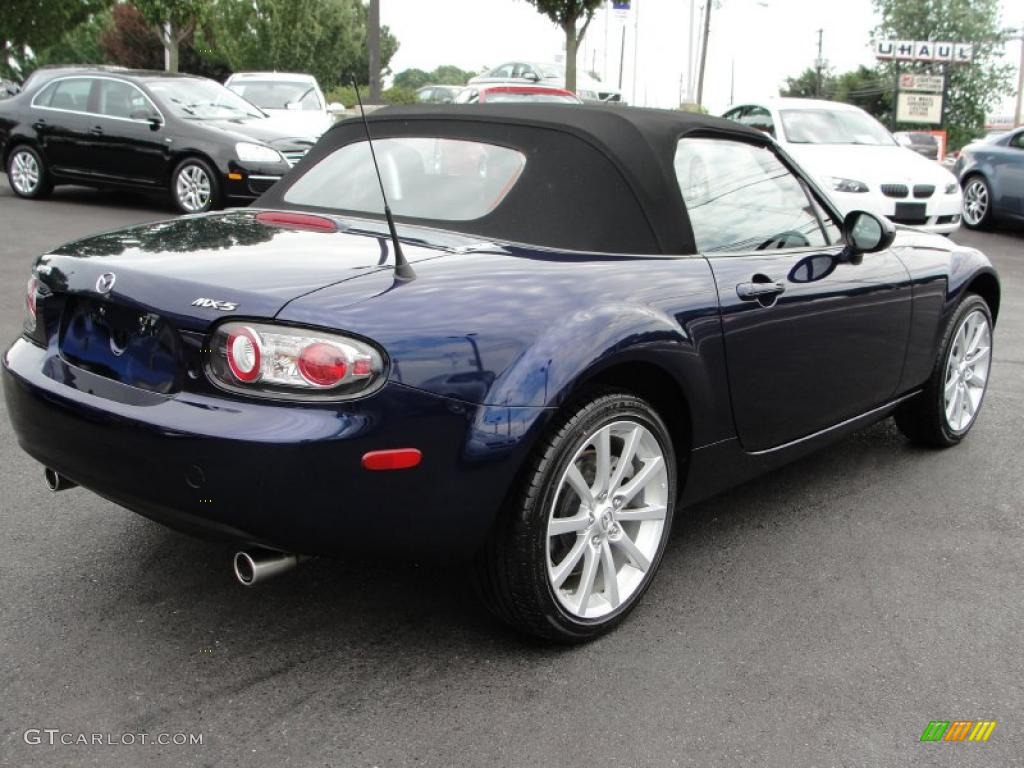 2008 MX-5 Miata Touring Roadster - Stormy Blue Mica / Black photo #6