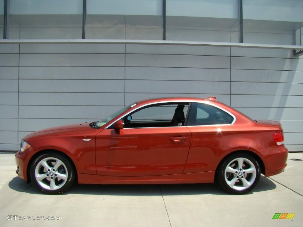 2008 1 Series 128i Coupe - Sedona Red Metallic / Black photo #3
