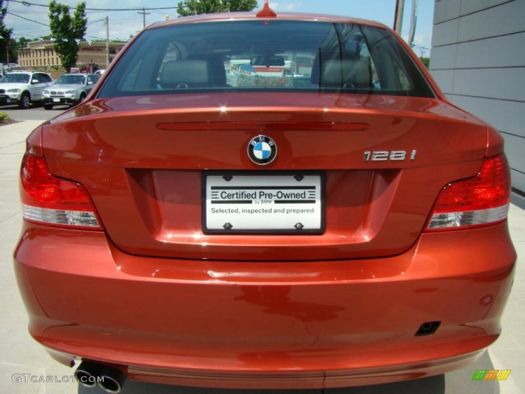 2008 1 Series 128i Coupe - Sedona Red Metallic / Black photo #4