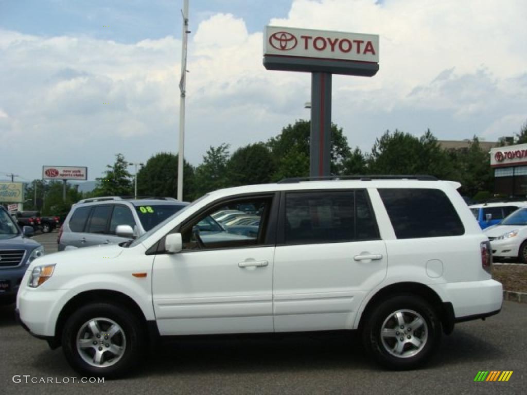 2007 Pilot EX-L 4WD - Taffeta White / Saddle photo #3