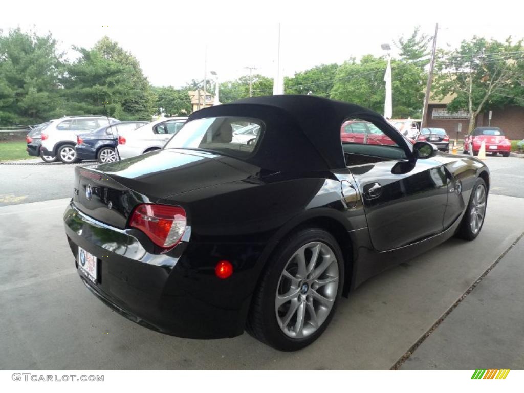 2008 Z4 3.0i Roadster - Jet Black / Beige photo #49