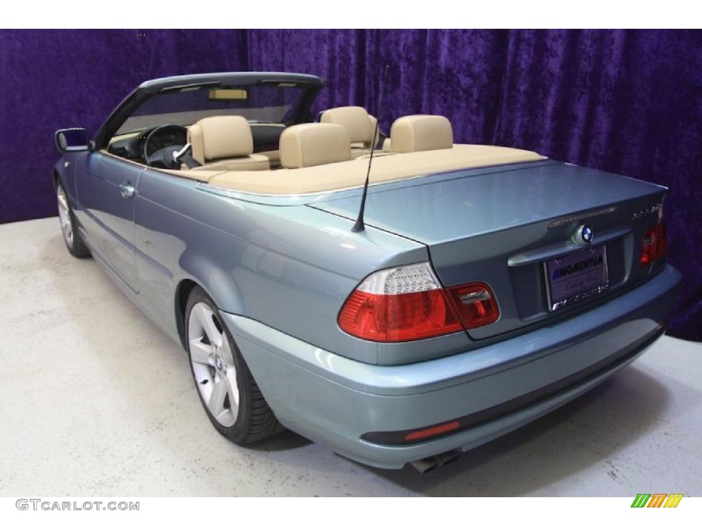 2005 3 Series 325i Convertible - Steel Blue Metallic / Sand photo #4