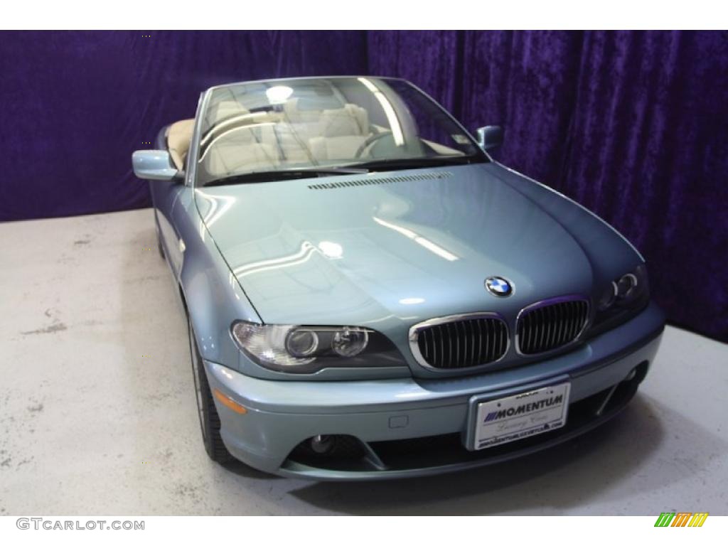 2005 3 Series 325i Convertible - Steel Blue Metallic / Sand photo #15