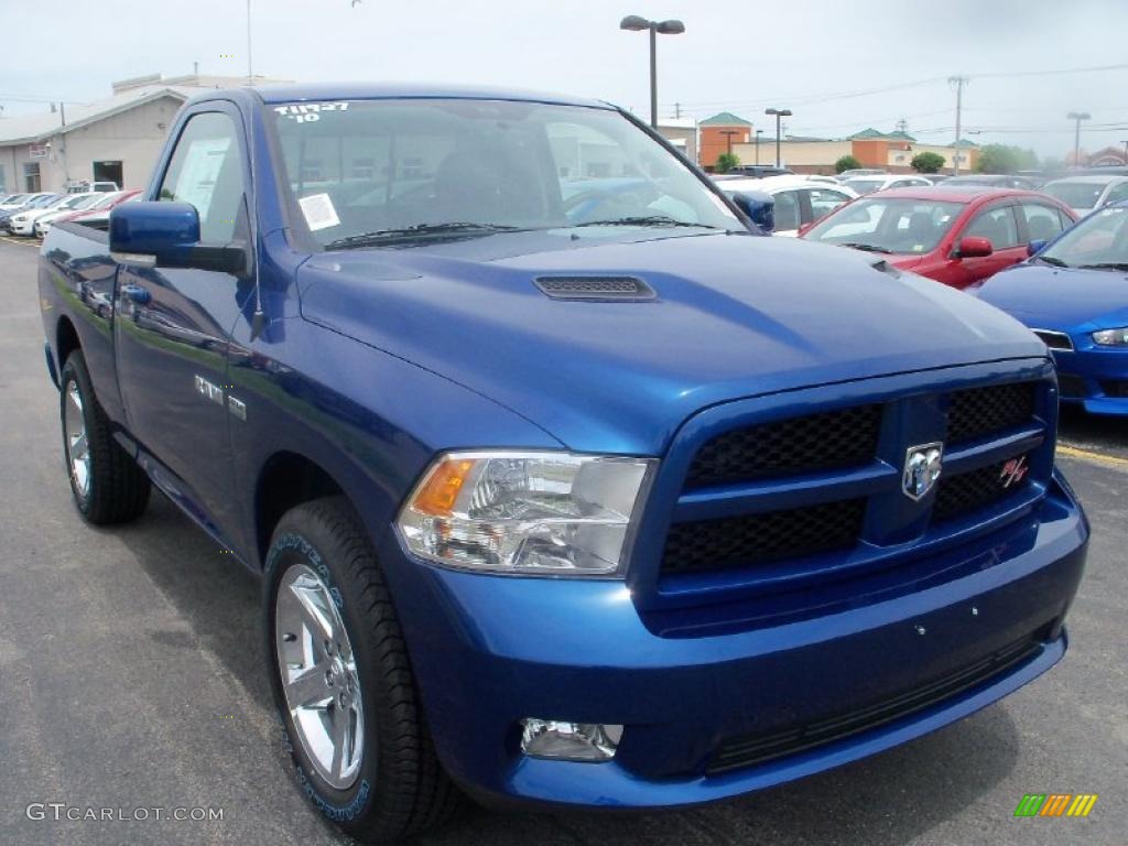 2010 Ram 1500 R/T Regular Cab - Deep Water Blue Pearl / Dark Slate Gray photo #11