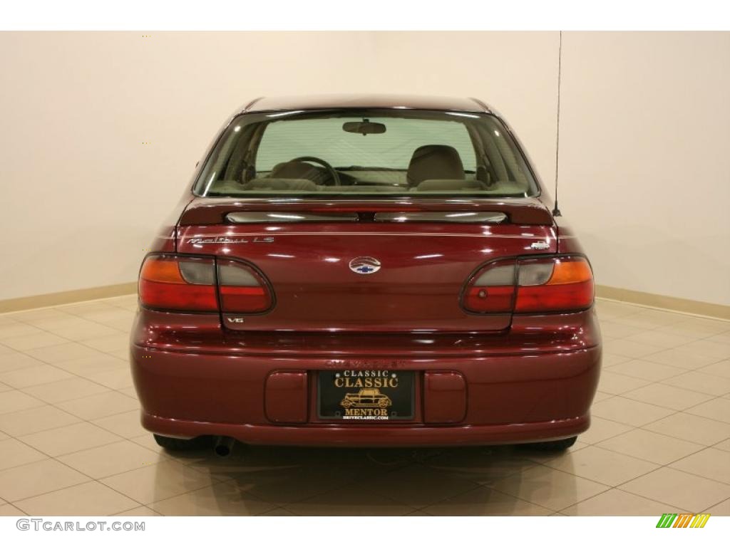 2001 Malibu LS Sedan - Monterey Maroon Metallic / Neutral photo #6