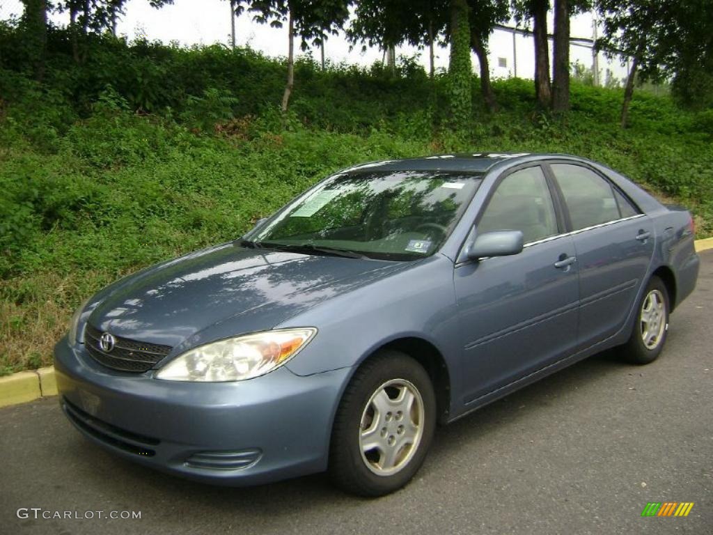 2003 Camry LE V6 - Catalina Blue Metallic / Stone photo #1