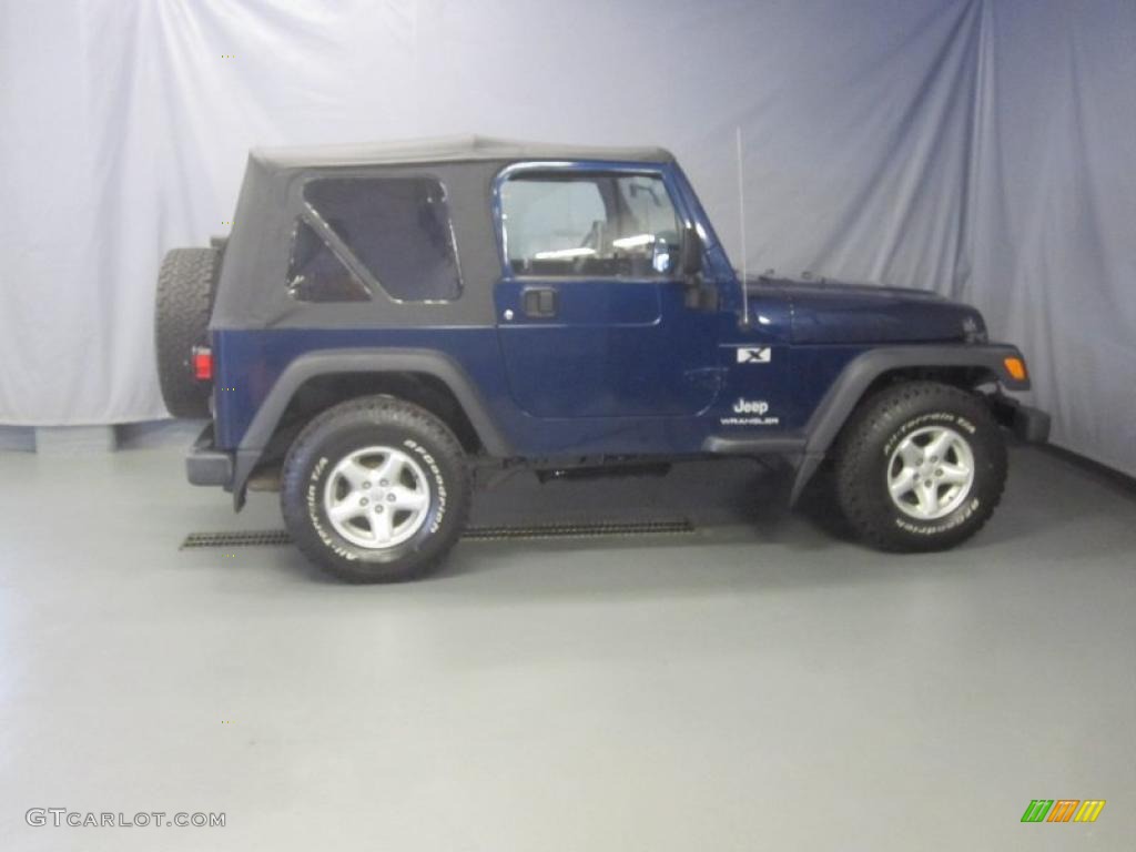 2004 Wrangler X 4x4 - Patriot Blue Pearl / Dark Slate Gray photo #4