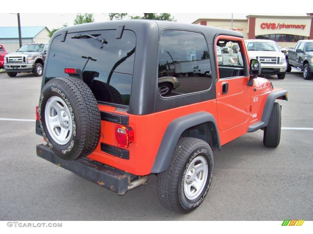 2006 Wrangler X 4x4 - Impact Orange / Dark Slate Gray photo #5