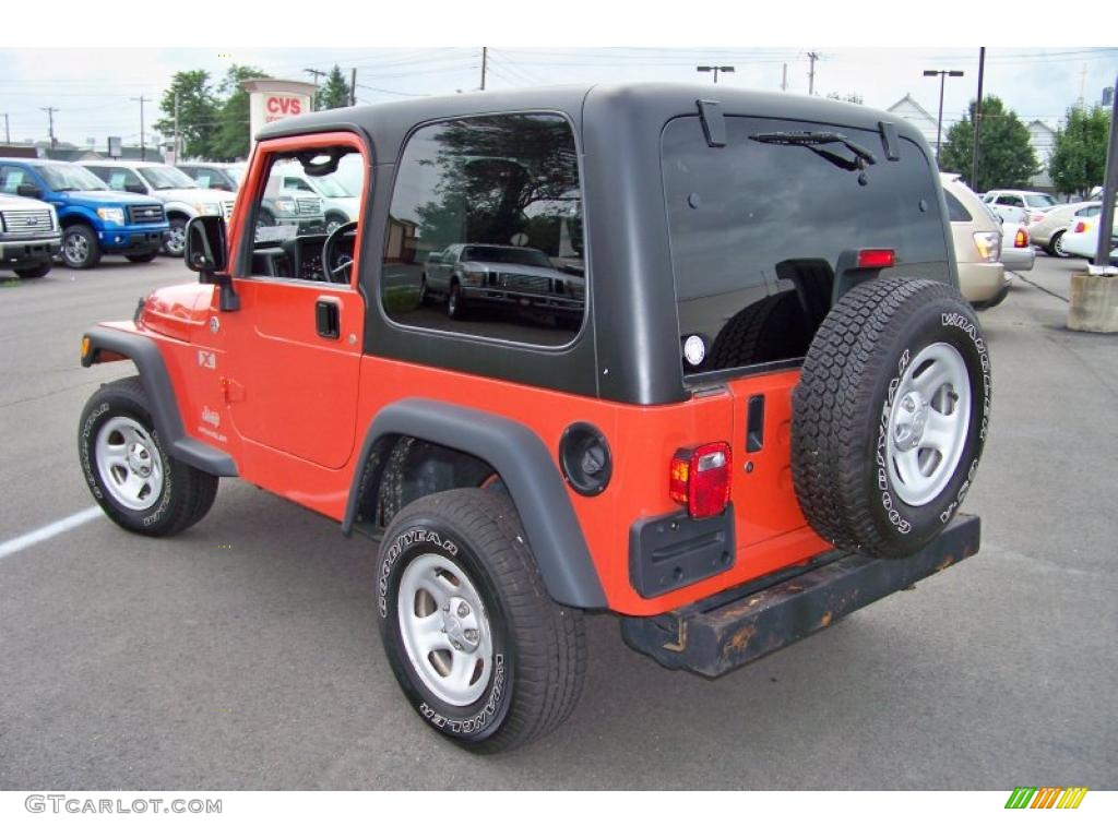 2006 Wrangler X 4x4 - Impact Orange / Dark Slate Gray photo #7