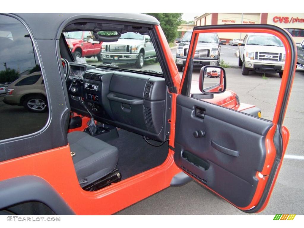 2006 Wrangler X 4x4 - Impact Orange / Dark Slate Gray photo #16