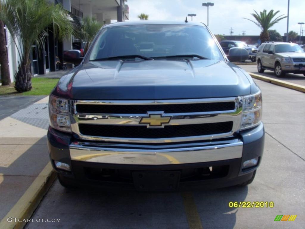 2008 Silverado 1500 LT Crew Cab - Blue Granite Metallic / Light Cashmere/Ebony Accents photo #6