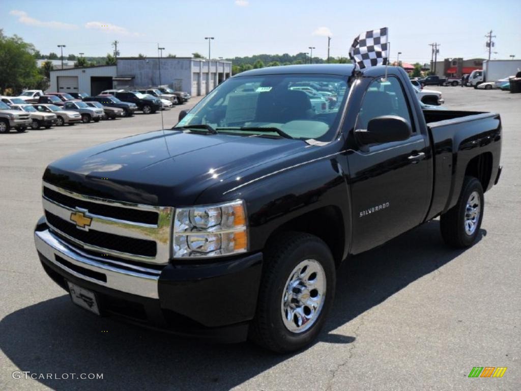 2010 Silverado 1500 Regular Cab - Black / Dark Titanium photo #1