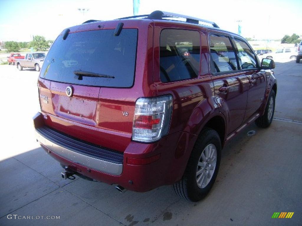 2008 Mariner V6 Premier - Vivid Red Metallic / Stone photo #2