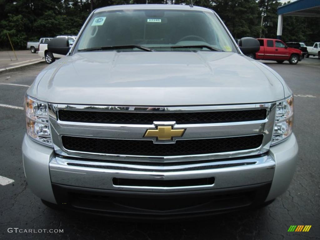 2010 Silverado 1500 LS Extended Cab - Sheer Silver Metallic / Dark Titanium photo #5