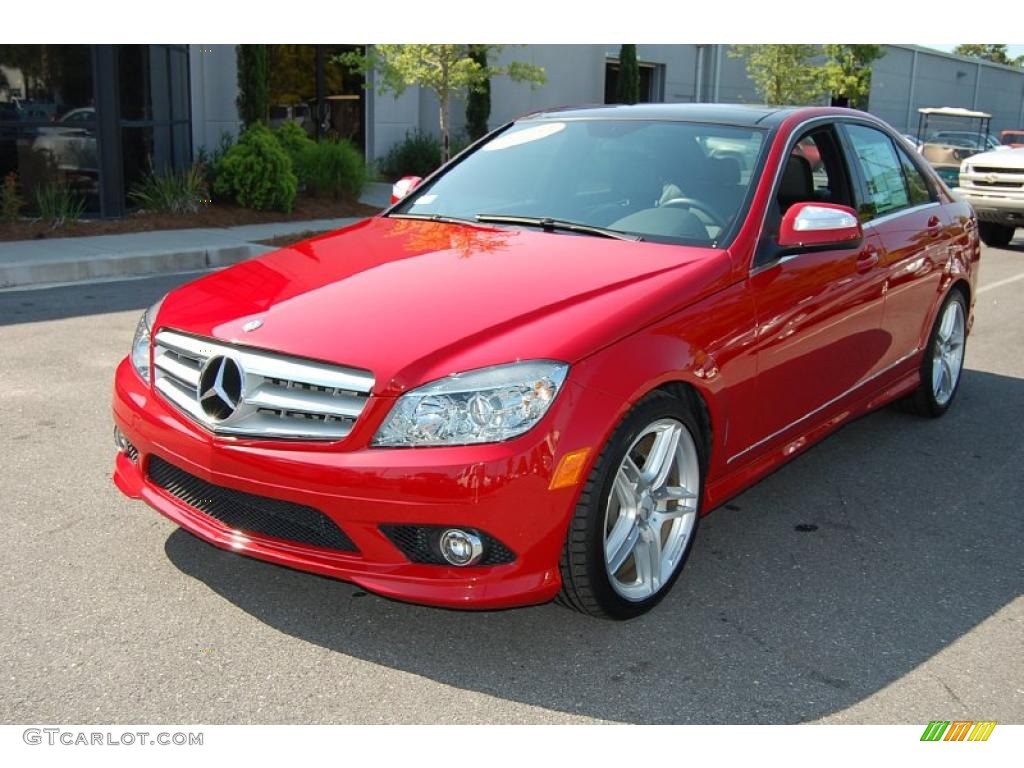 2009 C 300 Sport - Mars Red / Black photo #13