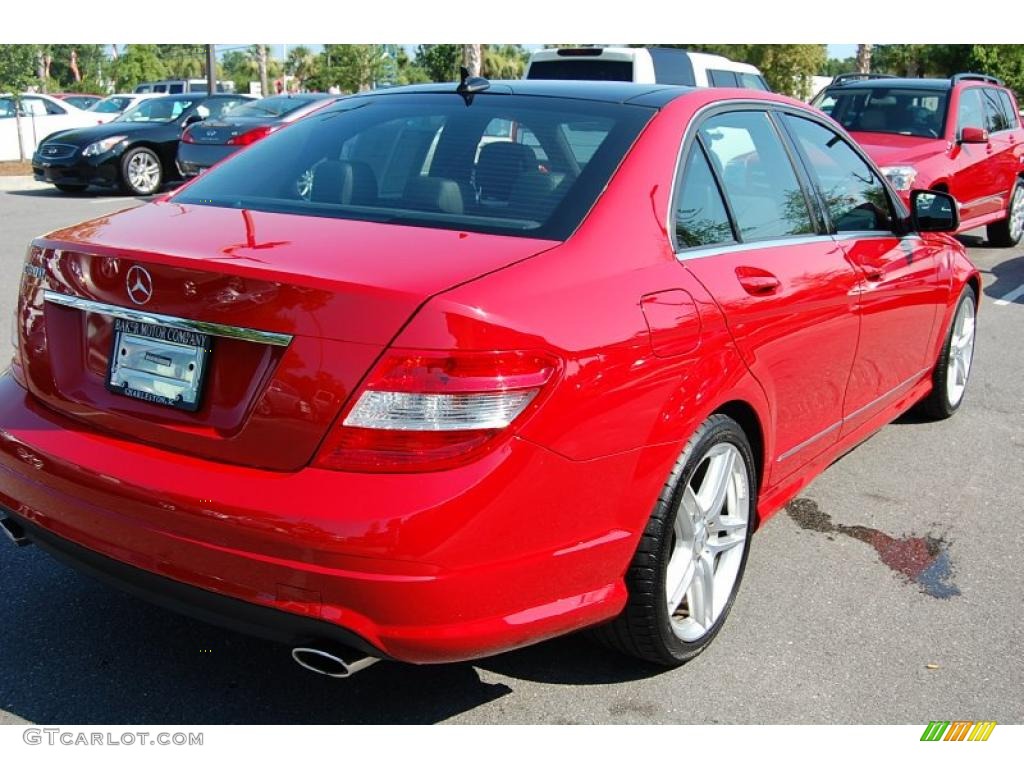 2009 C 300 Sport - Mars Red / Black photo #16