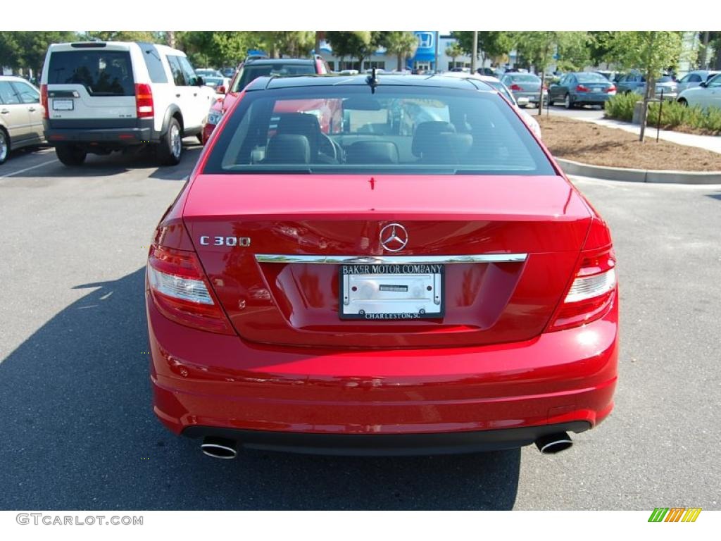 2009 C 300 Sport - Mars Red / Black photo #17