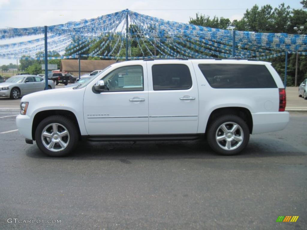 2010 Suburban LTZ - Summit White / Light Cashmere/Dark Cashmere photo #1