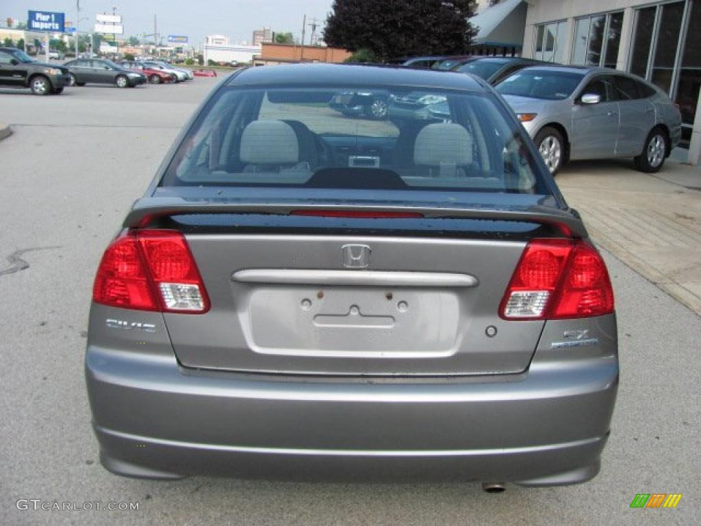 2005 Civic EX Sedan - Magnesium Metallic / Gray photo #6