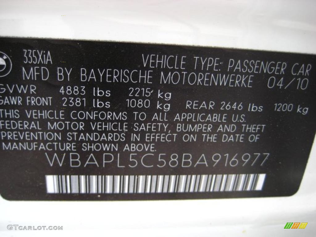 2011 3 Series 335i xDrive Sedan - Alpine White / Black Dakota Leather photo #12