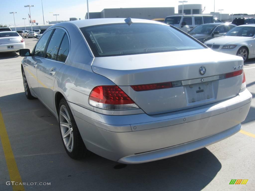 2002 7 Series 745i Sedan - Titanium Silver Metallic / Black photo #4