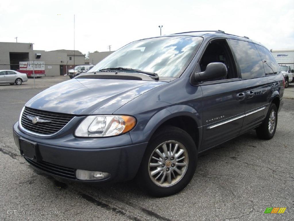 2001 Town & Country Limited AWD - Steel Blue Pearl / Navy Blue photo #1