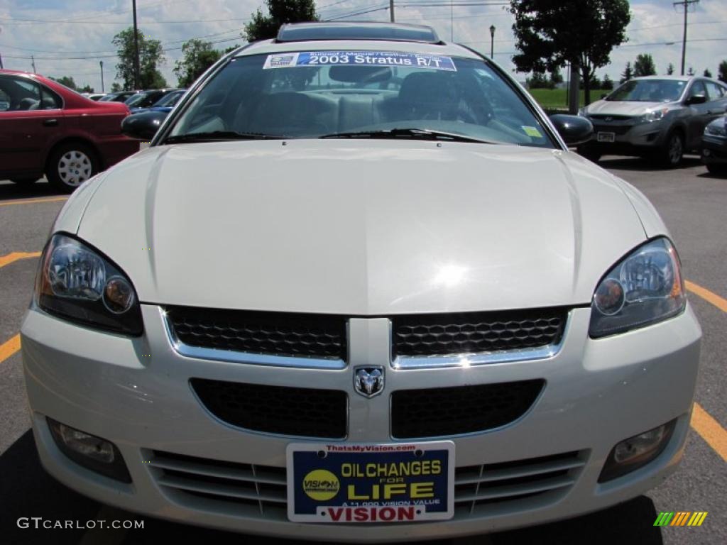 2003 Stratus R/T Coupe - Satin White Pearl / Dark Taupe/Medium Taupe photo #16