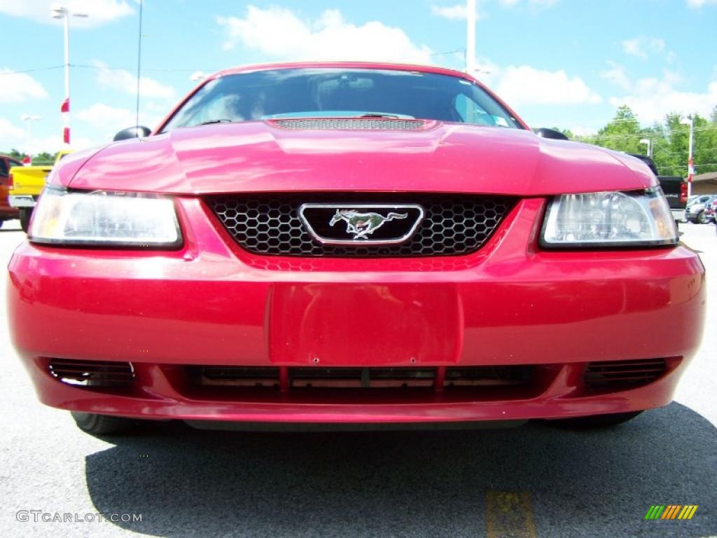 2000 Mustang V6 Convertible - Laser Red Metallic / Medium Parchment photo #3