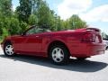 2000 Laser Red Metallic Ford Mustang V6 Convertible  photo #10