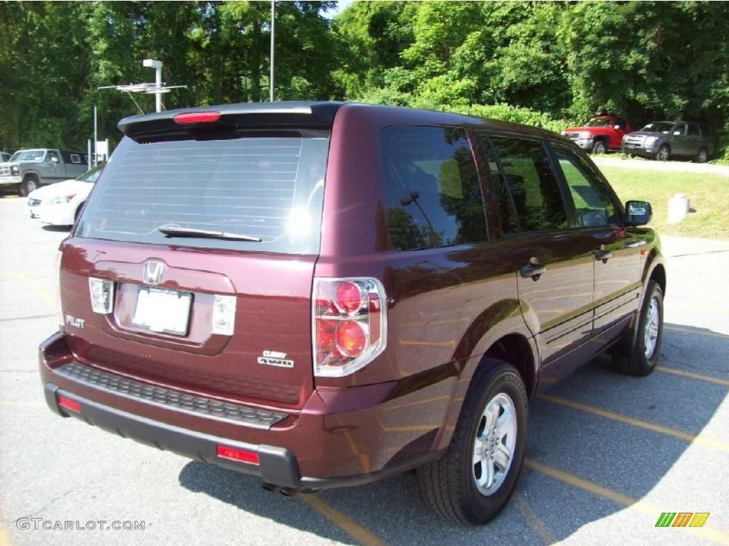 2007 Pilot LX 4WD - Dark Cherry Pearl / Gray photo #20