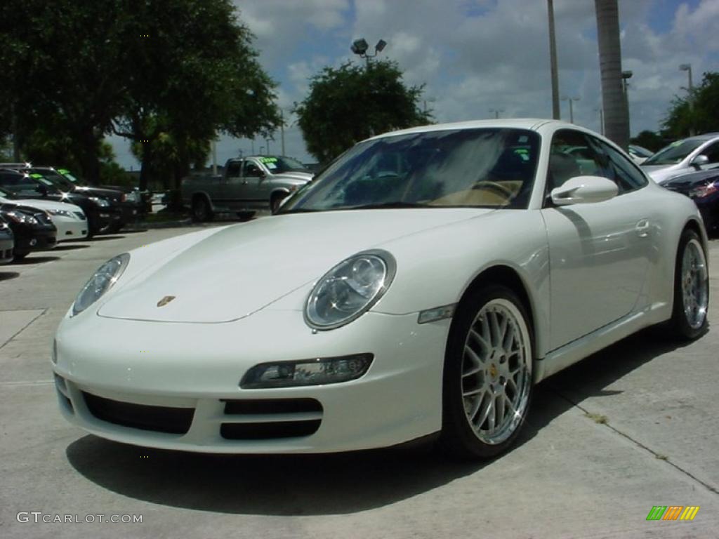 2007 911 Carrera Coupe - Carrara White / Sand Beige photo #11