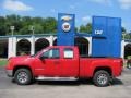 2008 Fire Red GMC Sierra 1500 Extended Cab 4x4  photo #2