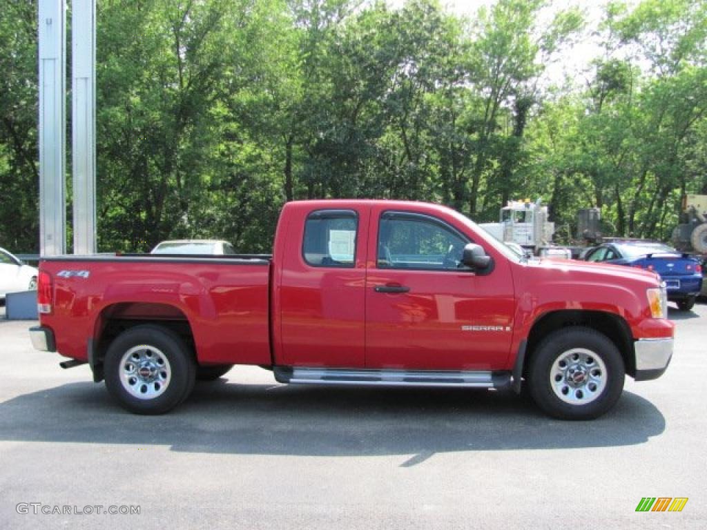 2008 Sierra 1500 Extended Cab 4x4 - Fire Red / Dark Titanium photo #10