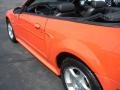 2004 Competition Orange Ford Mustang V6 Convertible  photo #7