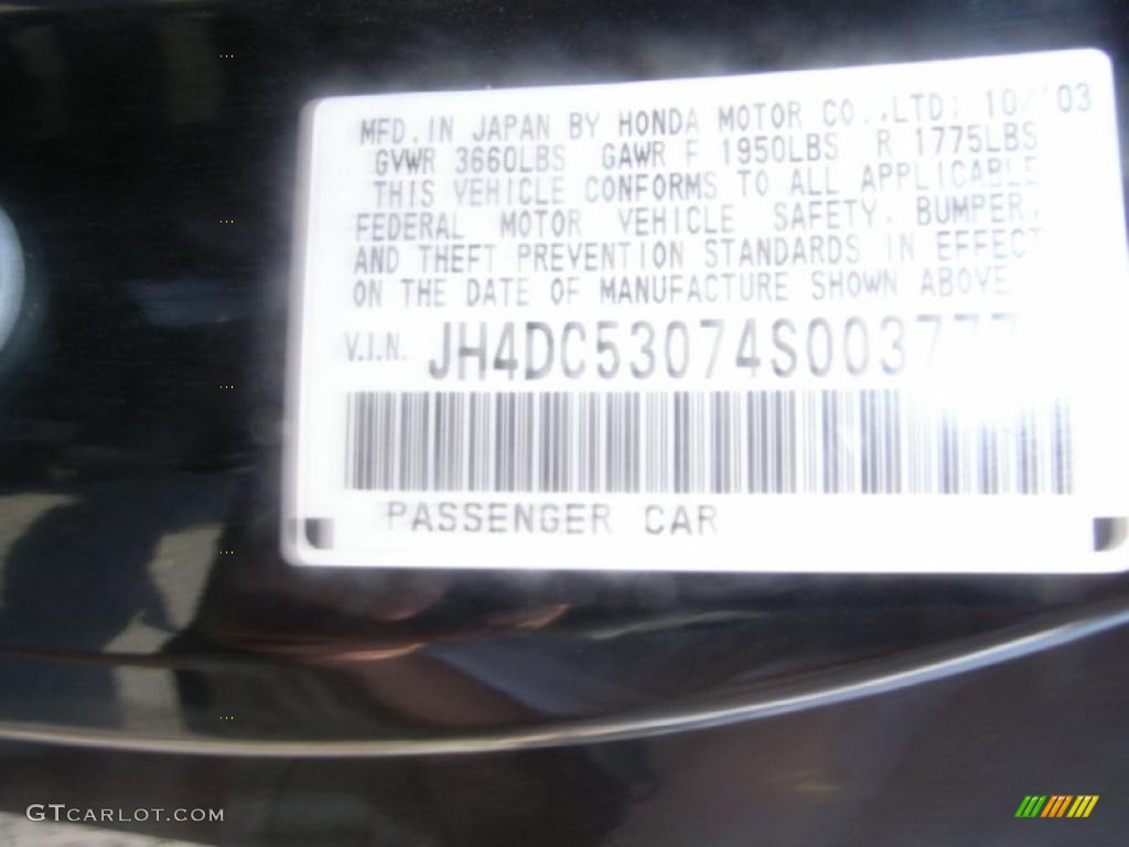 2004 RSX Type S Sports Coupe - Nighthawk Black Pearl / Ebony photo #26