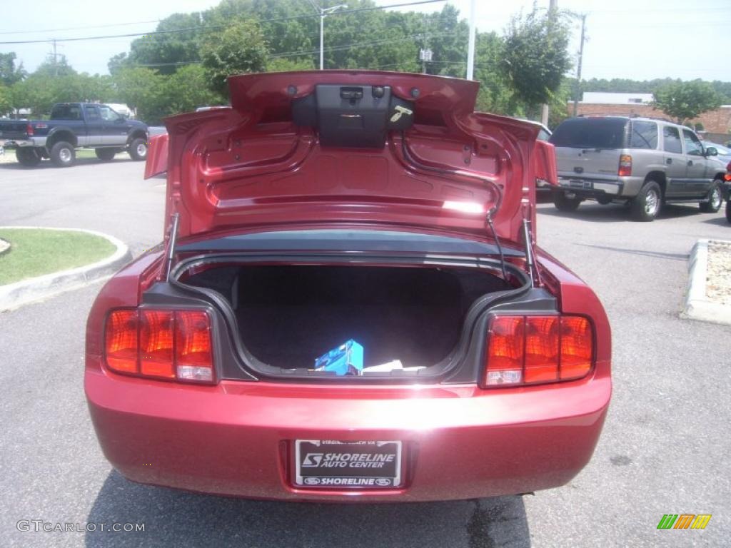 2006 Mustang V6 Deluxe Coupe - Redfire Metallic / Light Graphite photo #10
