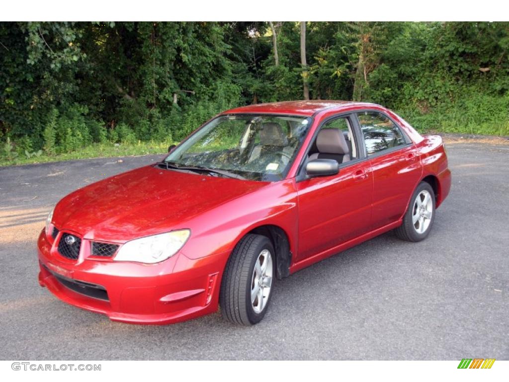 2007 Impreza 2.5i Sedan - Garnet Red Pearl / Anthracite Black photo #1