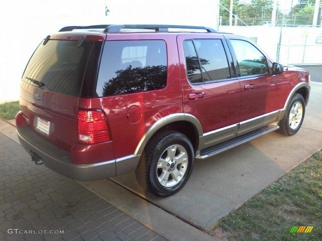 2003 Explorer Eddie Bauer 4x4 - Redfire Metallic / Medium Parchment Beige photo #16