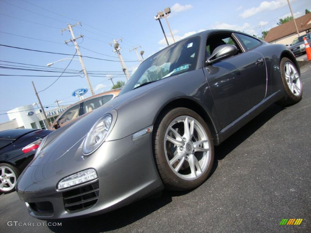 2009 911 Carrera Coupe - Meteor Grey Metallic / Black photo #1