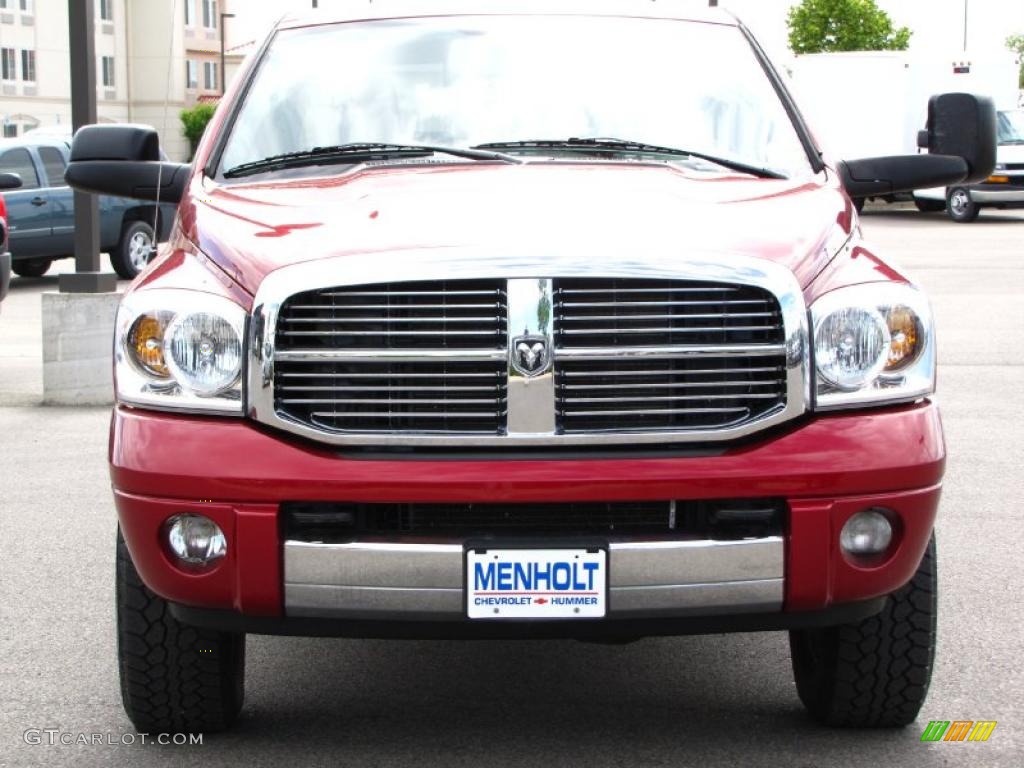 2007 Ram 3500 Laramie Mega Cab 4x4 - Inferno Red Crystal Pearl / Medium Slate Gray photo #13