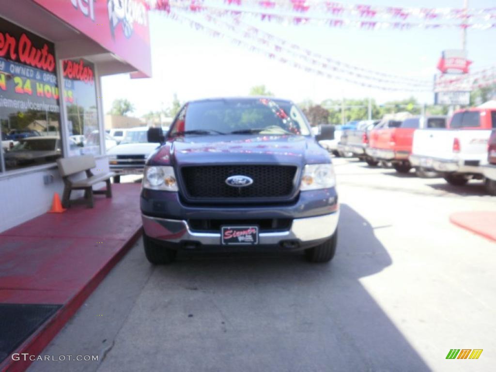 2005 F150 XLT SuperCrew 4x4 - Medium Wedgewood Blue Metallic / Tan photo #3