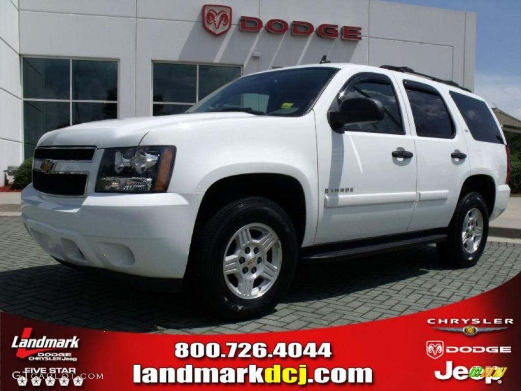 2007 Tahoe LS - Summit White / Dark Titanium/Light Titanium photo #1