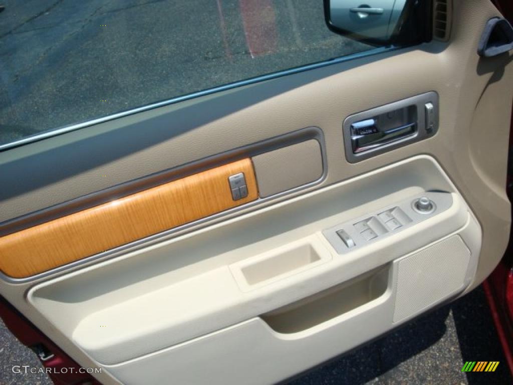 2007 MKZ Sedan - Merlot Metallic / Sand photo #11